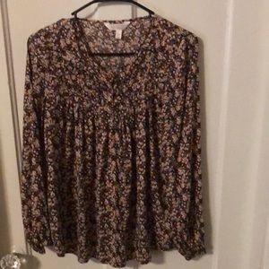 Floral long sleeve blouse